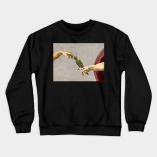 Michelangelo Conure Green Ckeeked Parrot Crewneck Sweatshirt